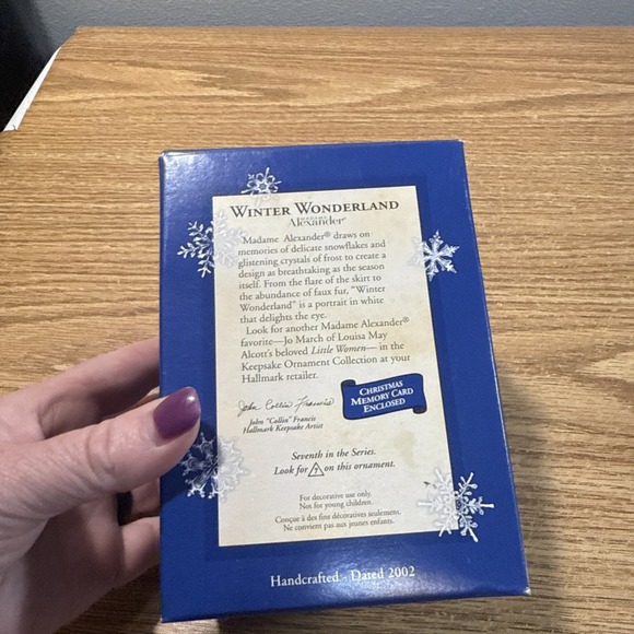 HALLMARK Keepsake 2002 Winter Wonderland Madame Alexander Collectors Series - Picture 2 of 9